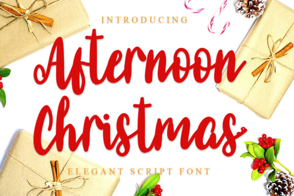 Afternoon Christmas: A Handwritten Typeface for Romantic Brand Identity