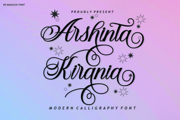 Arshinta Kirania: The Romantic Script Typeface for Campaign Clarity
