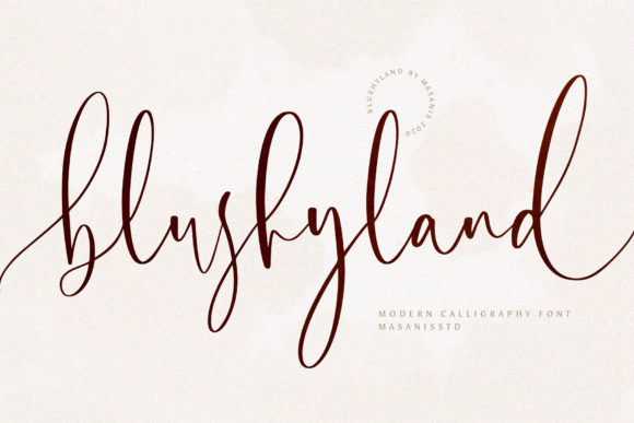 Blushyland: A Modern Script Typeface for Editorial Design