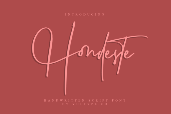 Hondeste: A Delicate Script Typeface for Elegant Branding