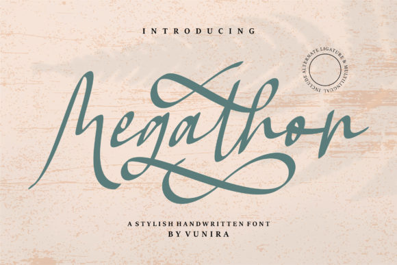 Megathon: A Sweet Handwritten Typeface for Editorial Design