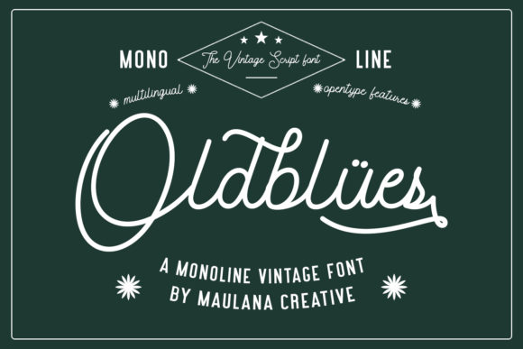 Oldblues: The Vintage Duo Typeface for Handmade Branding