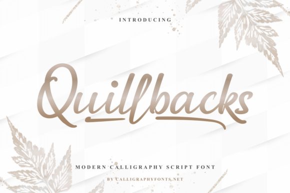 Quillbacks: A Handwritten Script Font for Crafters and Sellers