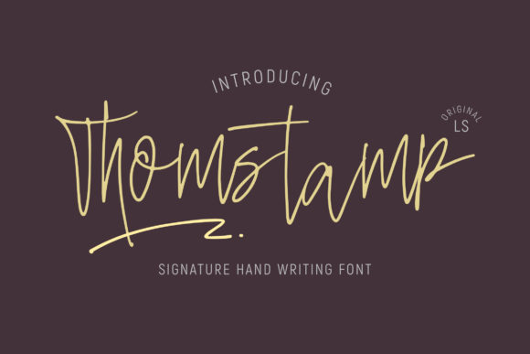 Thomstamp: A Delicate Script Typeface for Modern Brand Identity