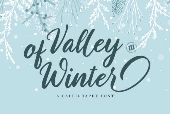 Valley of Winter Typeface: Elegant Script for Handmade Crafts
