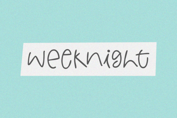 Weeknight: The Handwritten Typeface for Modern Editorial Design